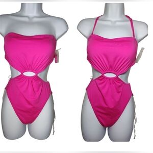 Michael Michael Kors Fuschia Monokini/One-Piece Swimsuit Convertible Halter 8 Nw